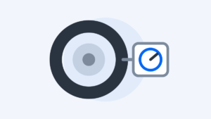Illustration of a car tyre with a pressure gauge connected to the valve