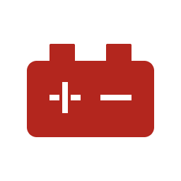 Battery charge warning symbol
