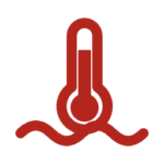 Engine temperature warning symbol